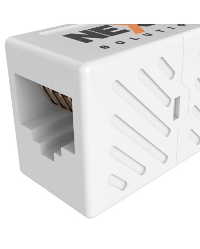 Módulo acoplador lineal Nexxt CAT6 Blanco lateral