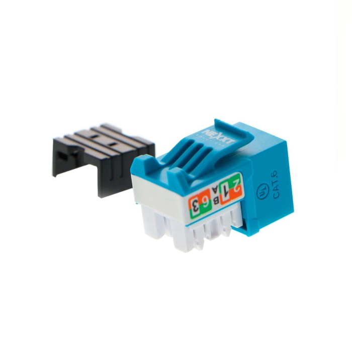 Módulo Keystone Jack RJ45 Cat6 Tipo 110 AZUL