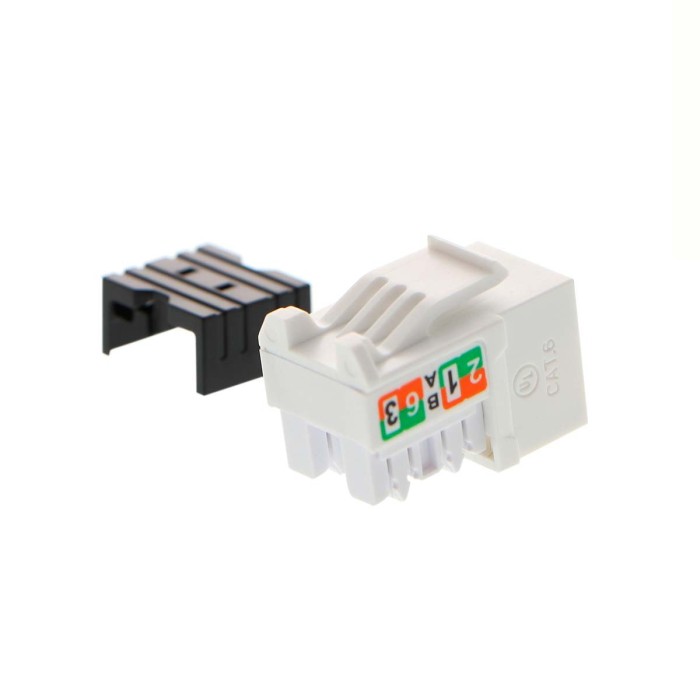 Módulo Keystone Jack RJ45 Cat6 Tipo 110 BLANCO