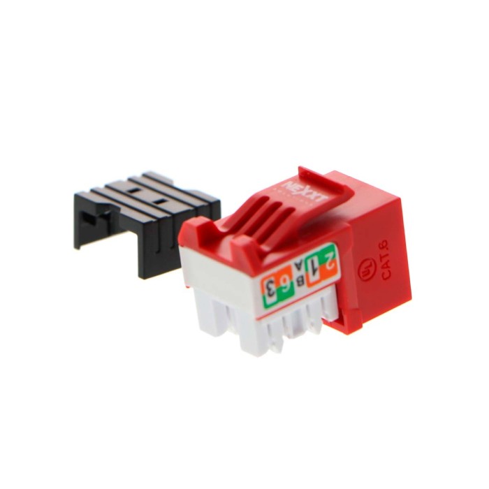 Módulo Keystone Jack RJ45 Cat6 Tipo 110 ROJO