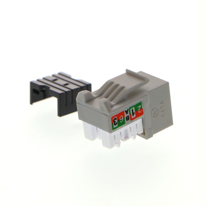 Módulo Keystone Jack RJ45 Cat6 Tipo 110 GRIS