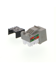 Módulo Keystone Jack RJ45 Cat6 Tipo 110 GRIS
