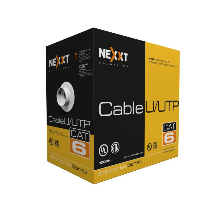Bobina De Cable De Red UTP Cat6 GRIS 23AWG LSZH 305m