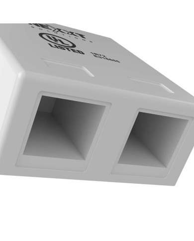 Caja de montaje sobre pared Nexxt 2 puertos Blanco front