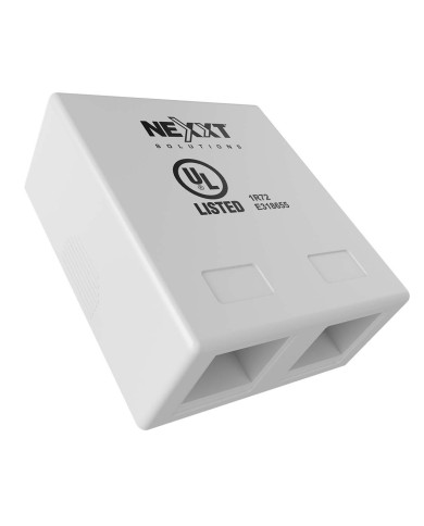 Caja de montaje sobre pared Nexxt 2 puertos Blanco