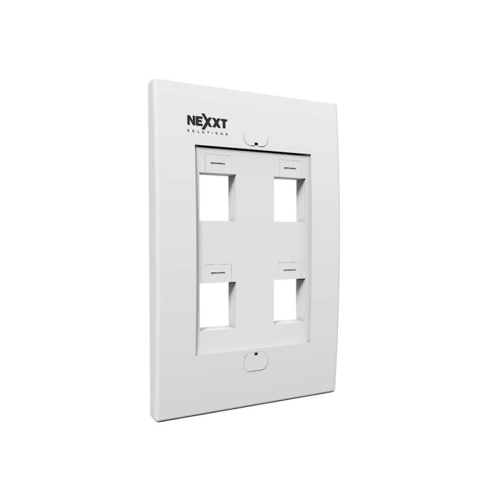 Placa de pared 1/2/4 puertos Blanco para conectores tipo keystone (bolsa de 100)