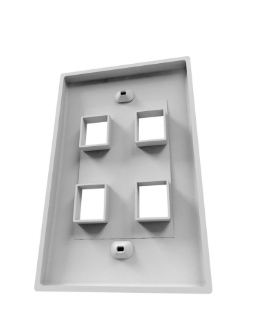 Placa de pared 1/2/4 puertos Blanco para conectores tipo keystone (bolsa de 100)