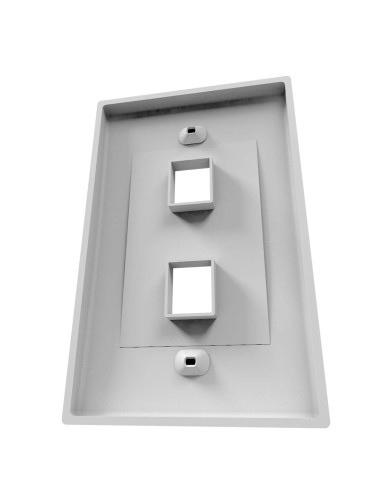 Placa de pared 1/2/4 puertos Blanco para conectores tipo keystone (bolsa de 100)