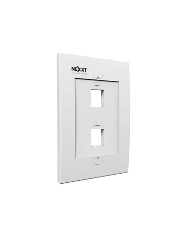 Placa de pared 1/2/4 puertos Blanco para conectores tipo keystone (bolsa de 100)