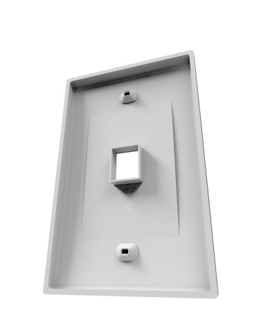 Placa de pared 1/2/4 puertos Blanco para conectores tipo keystone (bolsa de 100)