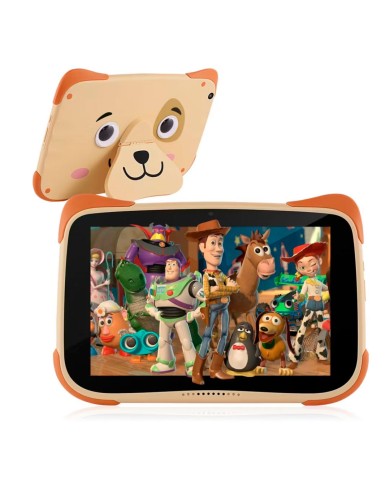 Tablet Kids Educacional 8” HD, 4GB Ram, 64GB, Android 13, Puppy Brown, WiFi