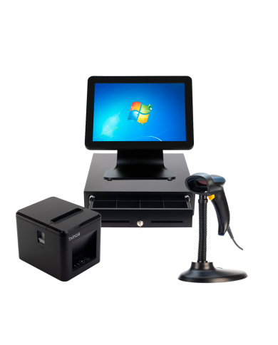 Kit POS Touch One T2-7000R + Impresora térmica termica TX30 + Lector Láser 1D L7 + GAVETA (Incluye Software punto de venta)