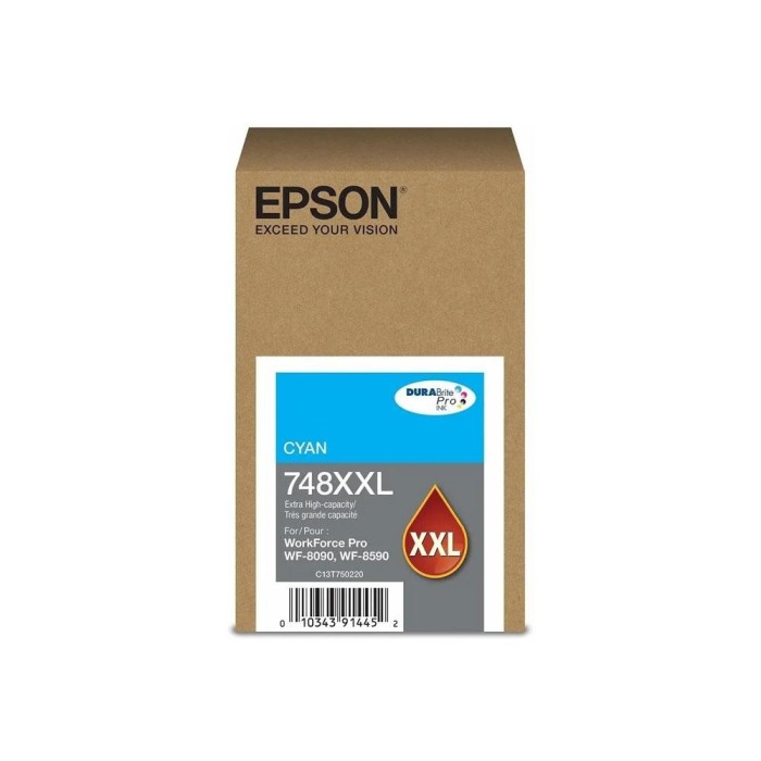 Cartucho de Tinta Original Epson T748XXL, Cyan, Extra Alta Capacidad