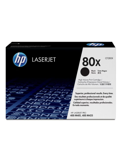 Cartucho de Toner HP 80X LaserJet Pro Negro Original