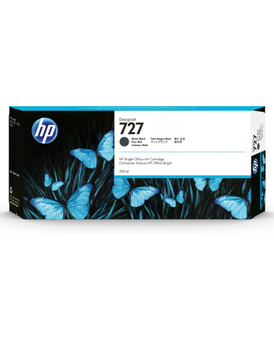 Cartucho de tinta HP 727 DesignJet Negro Matte original, 300ml