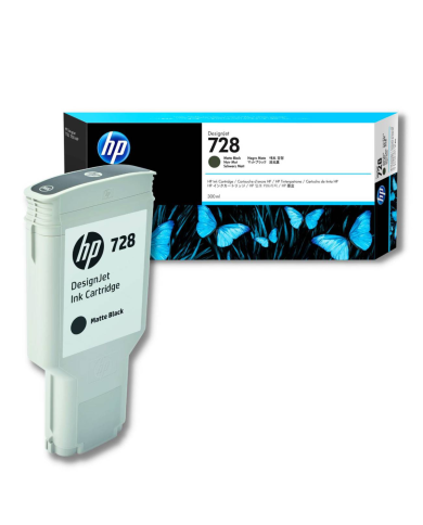 Cartucho de tinta HP 728 DesignJet Negro Matte Original, 300ml