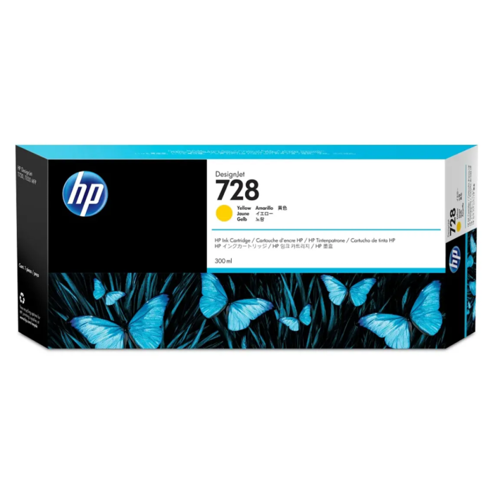 Cartucho de tinta HP 727 DesignJet Amarillo Original, 300ml