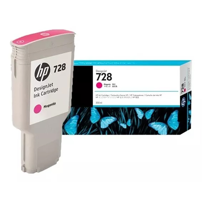 Cartucho de tinta HP 728 DesignJet Magenta Original, 300ml
