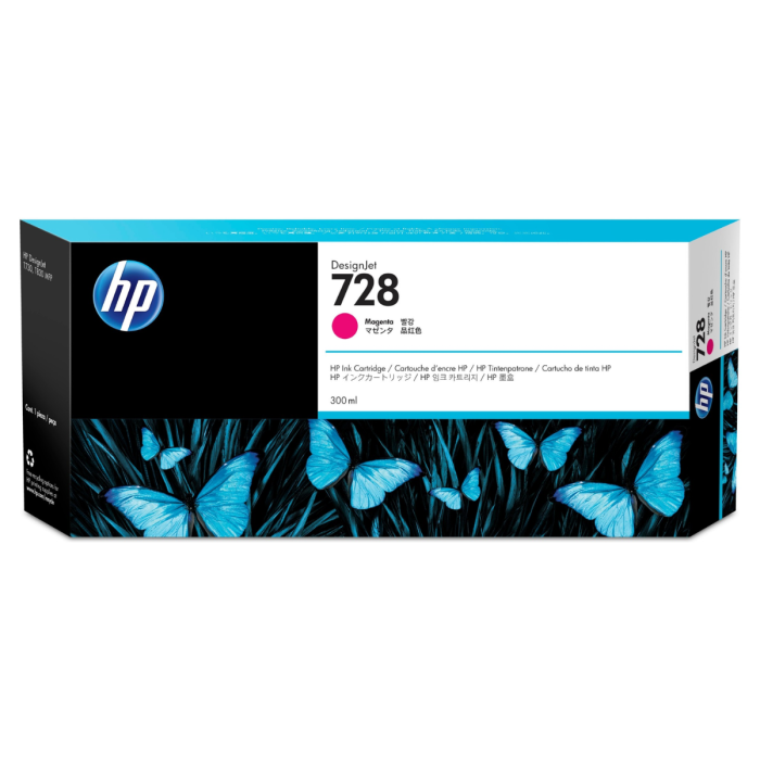 Cartucho de tinta HP 728 DesignJet Magenta Original, 300ml