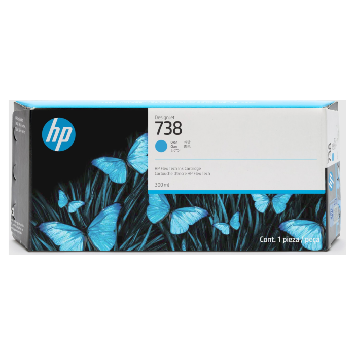 Cartucho de tinta HP 738 DesignJet Negro Original, 300ml