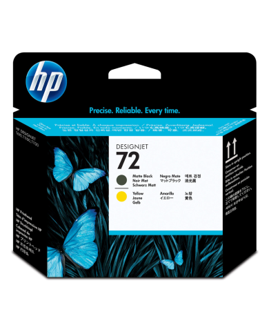 Cartuchos de tinta HP 72  DesignJet Negro Matte y Amarillo Original