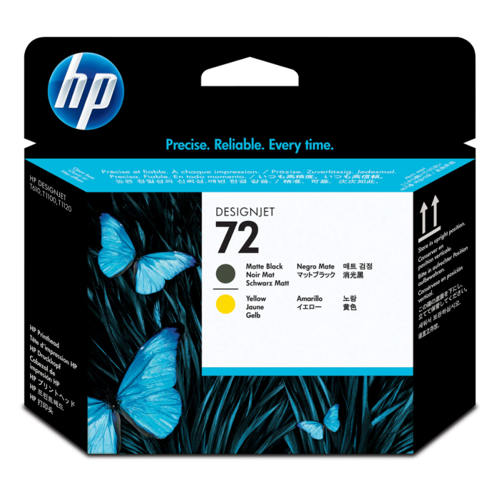 Cartuchos de tinta HP 72  DesignJet Negro Matte y Amarillo Original