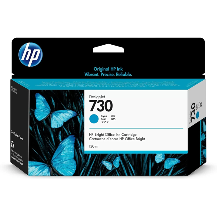 Cartucho de tinta HP 730 DesignJet Cian Original, 130ml