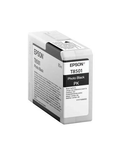 Cartucho de Tinta Original Epson T850 UltraChrome Negro Fotográfico 80 ml