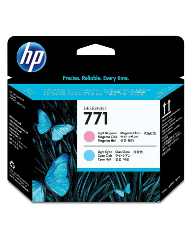 Cartucho de tinta HP 771 DesignJet Magenta claro y Cian claro Original