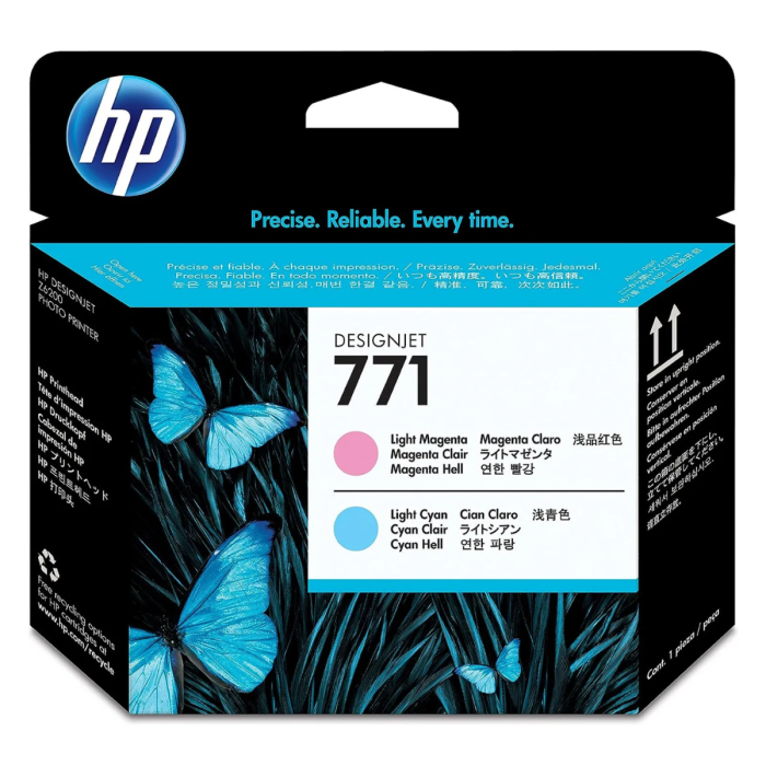 Cartucho de tinta HP 771 DesignJet Magenta claro y Cian claro Original