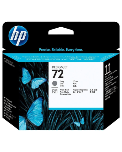 Cabezal de tinta HP 72 DesignJet Gris y Negro Fotográfico Original