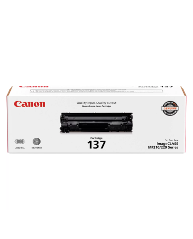 Cartucho de Toner Canon 137 Negro, Rinde 2400 Páginas