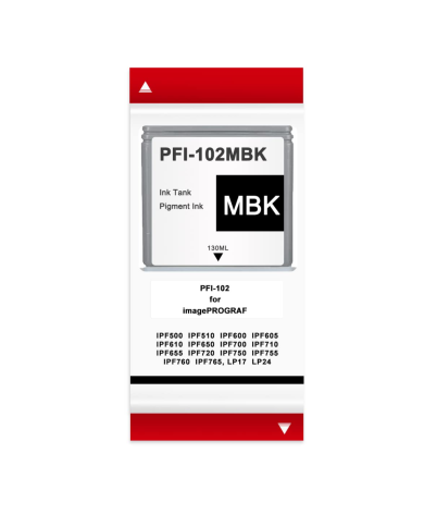 Cartucho de tinta Canon PFI-102 Negro Mate, 130ml