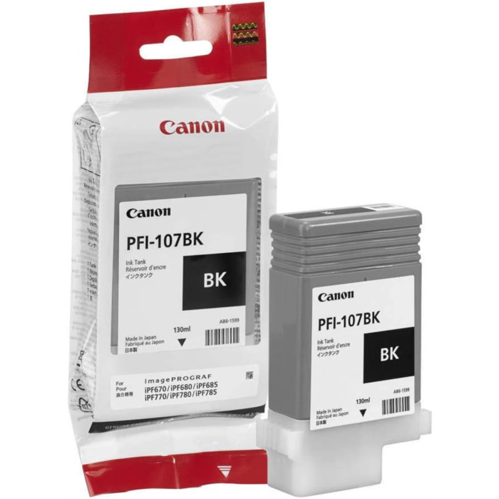 Cartucho de tinta Canon PFI-107 Negro, 130ml