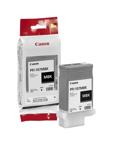 Cartucho de tinta Canon PFI-107 Negro Mate, 130ml