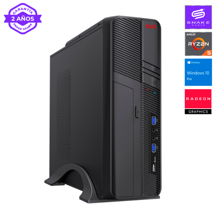 PC de oficina Micro ATX V2 AMD Ryzen 5 5600G 16GB Ram, 500GB SSD, W10P