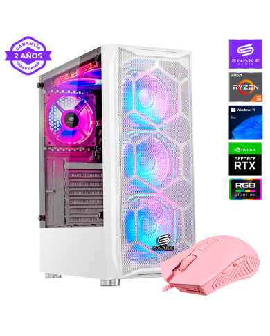 Pc Gamer Vibora White V3 AMD Ryzen 5 5600, RTX 3050, SSD 500GB, RAM 16 GB