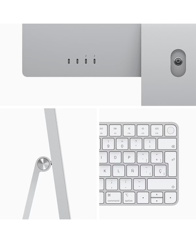 Apple iMac Retina M3 4.5K 24" 2023 CPU 16GB Ram, 512GB SSD, 8 núcleos y GPU de 10 núcleos, Plata