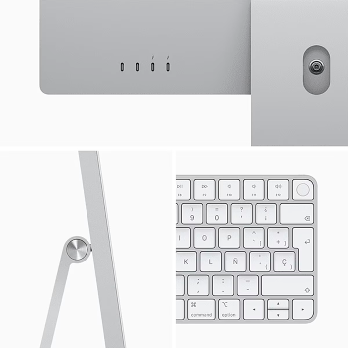 Apple iMac Retina M3 4.5K 24" 2023 CPU 16GB Ram, 512GB SSD, 8 núcleos y GPU de 10 núcleos, Plata
