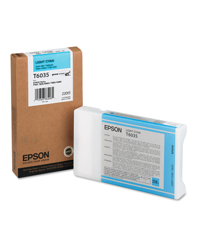 Cartucho de Tinta Original Epson T603 UltraChrome K3 Cian Claro 220 ml