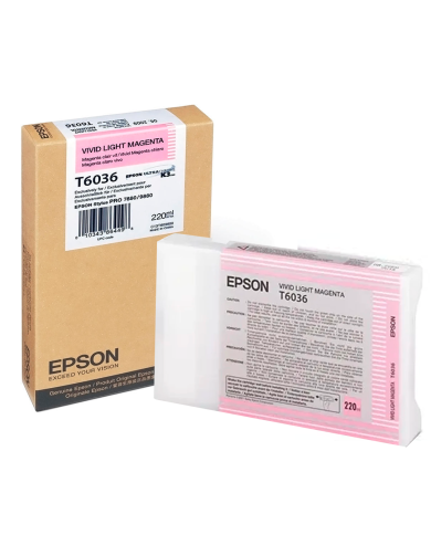 Cartucho de Tinta Original Epson T603 UltraChrome K3 Magenta Vivo Claro 220 ml