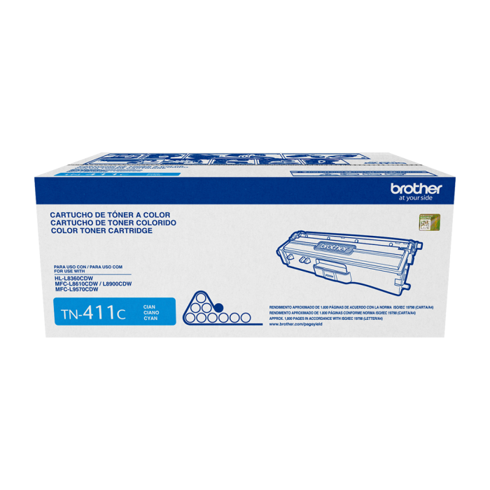 artucho de Toner Original Brother TN411C Cian 1.800 páginas