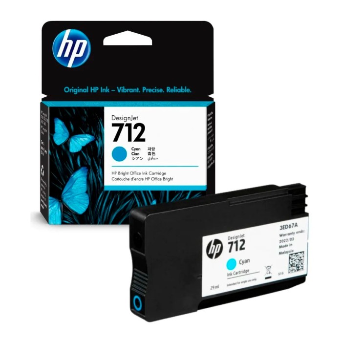 Cartucho de Tinta Original HP 712 Cian