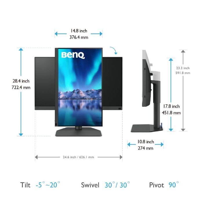 Monitor Gamer BenQ SW272Q 27" IPS, 60Hz, 5ms, 2560 x 1440