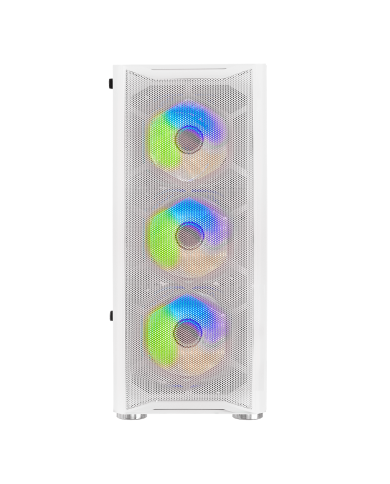 Gabinete Gamer Lacheris White, Vidrio Templado, Mid-tower, Incluye Fuente de Poder 600W