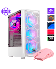 Pc Gamer Vibora Pink V1 AMD Ryzen 5 4600G, SSD 256GB, RAM 16 GB, W11P| Snake Gamer